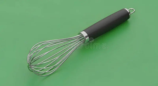 Silicon Whisk Medium Metal & Wood Handle