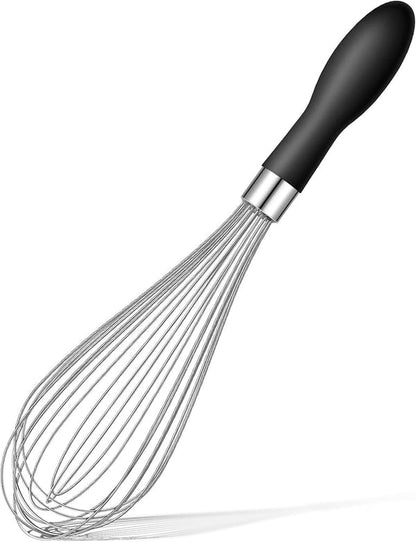 Silicon Whisk Medium Metal & Wood Handle