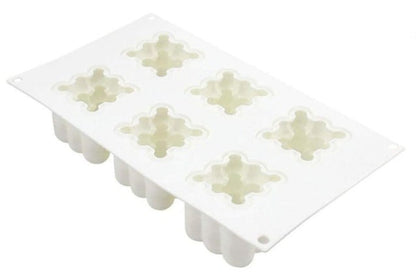 Silicon 6 Cavity 3D Cube Candle Mold